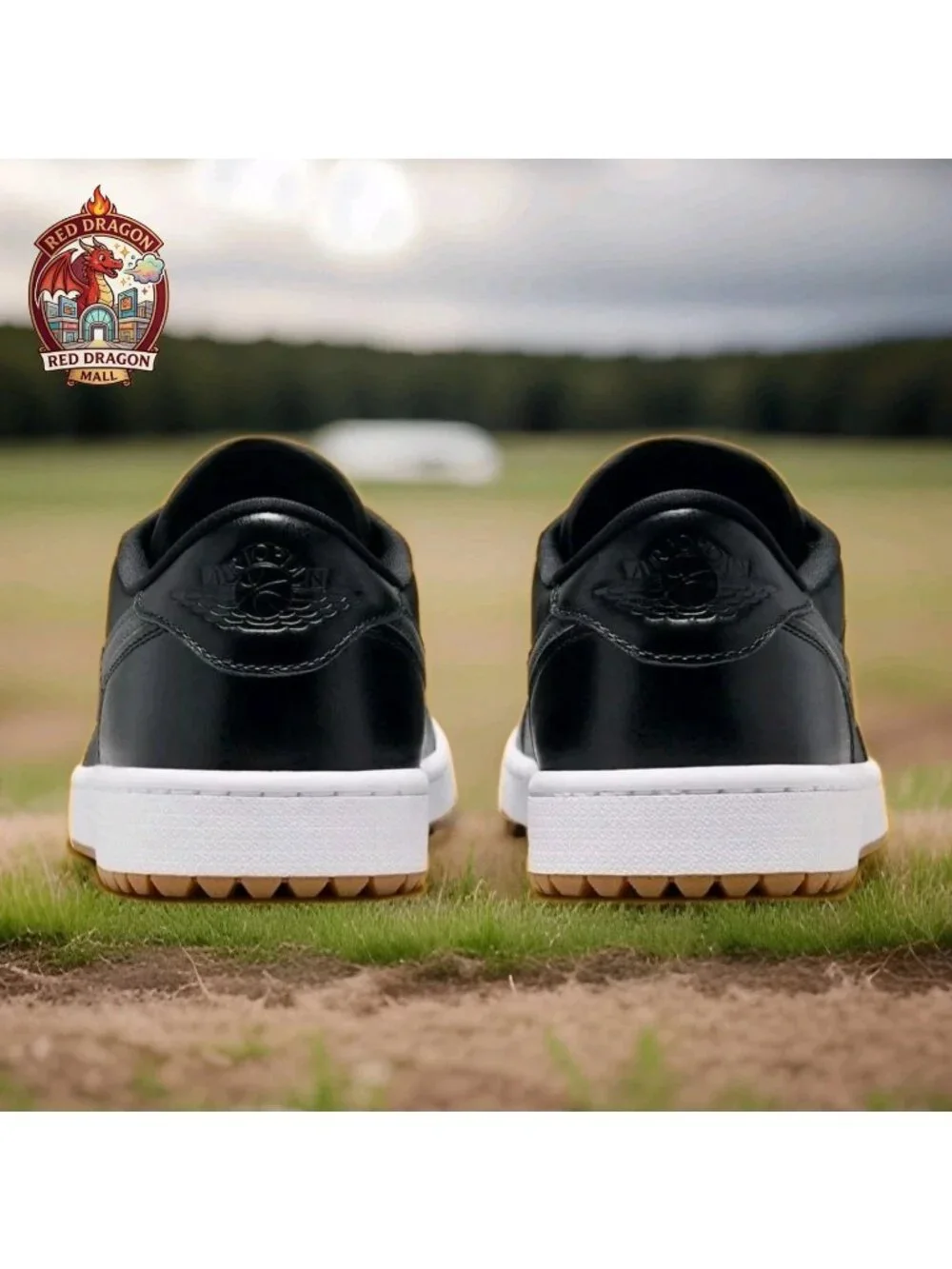 Nike Air Jordan 1 Golf Shoes Low Black Gum White DD9315-005 - Men's Size 8